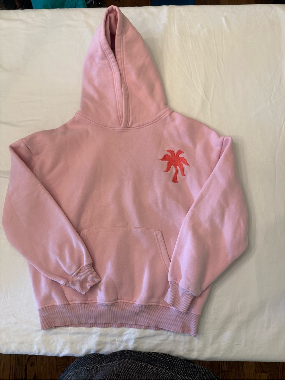 PINK Victoria's Secret Girls' Pink Hoodie with Coral Palm Motif